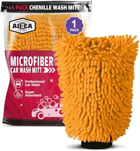AIDEA Car Wash Mitt Microfiber, Car Wash Brush, 7.12''X10.14'' by AIDEAHOME