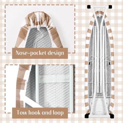 Tegeme Ironing Board Cover and Pad 15 x 54 Inch Cotton Thick Padded - Image 3