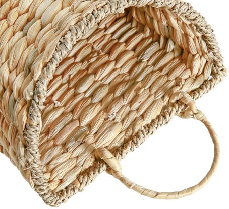 Woven Hanging Wall Basket, Rattan Wall Basket Planter, Front Door Hanger Basket - Image 6