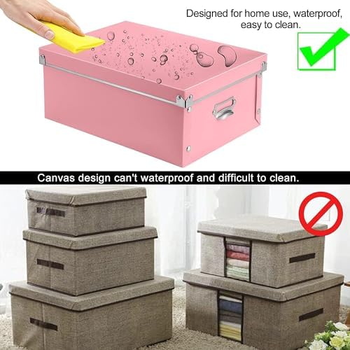 XUCHUN File Storage Boxes, Foldable Storage Bins - Image 6