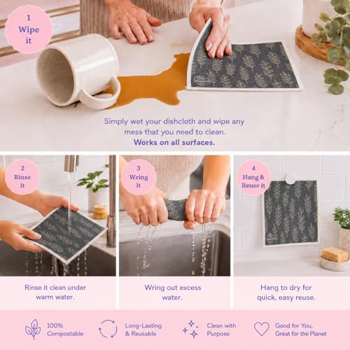 Harps&Seb Swedish Dishcloths for Kitchen Dishcloths - Image 3