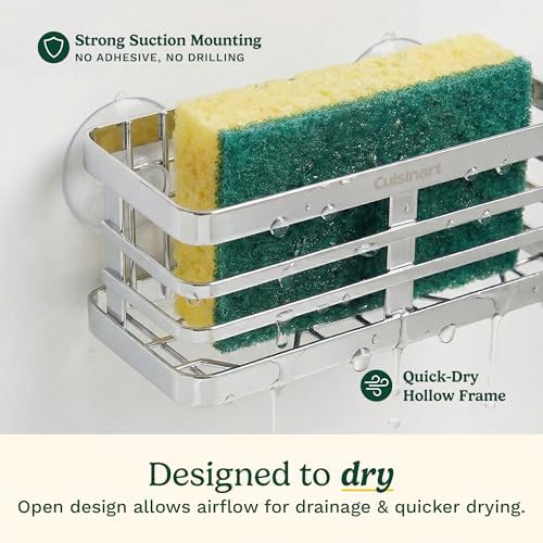 Cuisinart Sink Drain Strainer & Suction Cup Sponge Holder, 2-Piece Set - Image 4