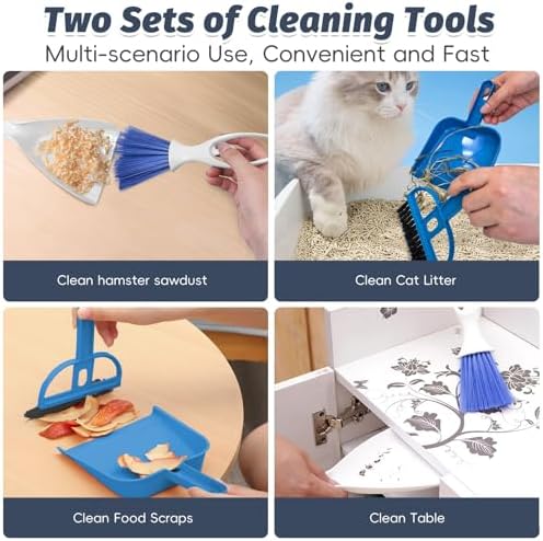 PINVNBY Mini Dustpan and Brush Set, Cage Cleaner - Image 3