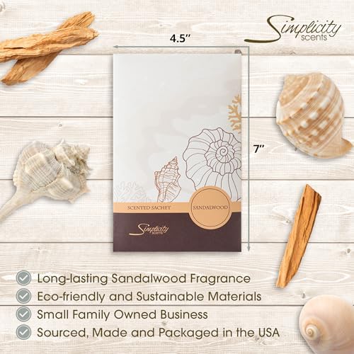 Sandalwood Scented Sachets Pack of 3, Everyday - Image 3