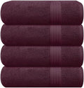GLAMBURG Premium Cotton 4 Pack Bath Towel Set by GLAMBURG