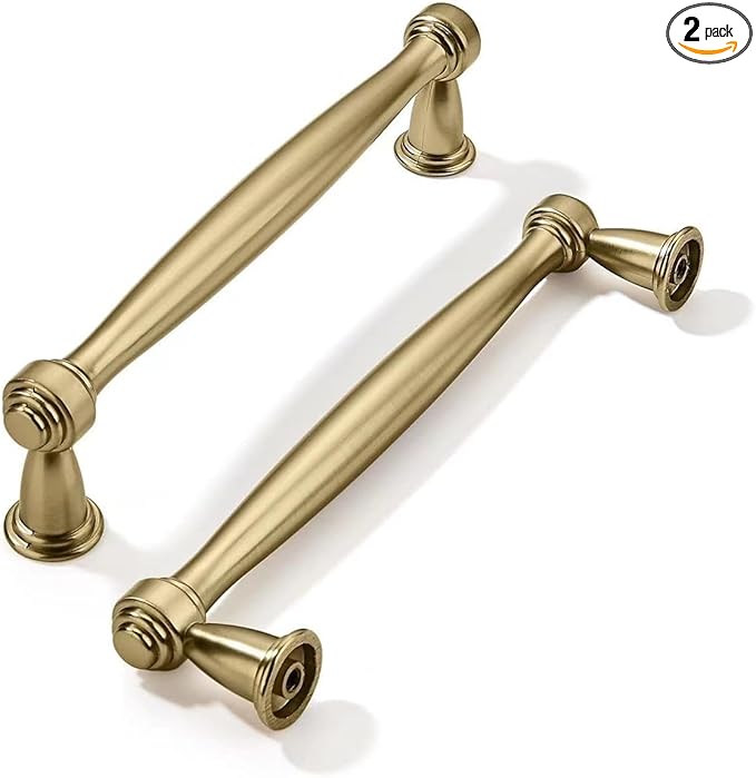 khtumeware 2 Pack 3-1/2 Inch(89mm) Champagne Bronze Cabinet Pulls Champagne Brass Kitchen Cabinet Handles Kitchen Cabinet Hardware for Cupboard Drawer Handles Dresser Pulls