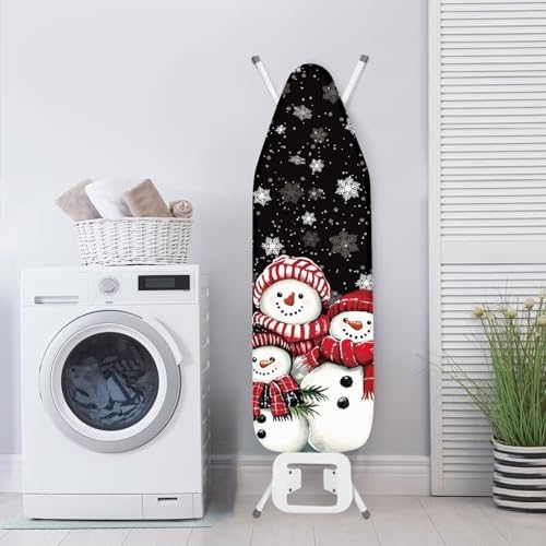 Snowman Non-Slip Ironing Board Cover Snowflake Novelty Ironing Board Protector - Image 3