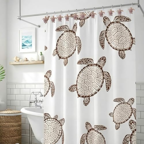 Amyhill 12 Pcs Shower Curtain Hooks Decorative Shower Curtain Rings Stainless - Image 5
