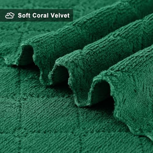 Homaxy 12 Pack Super Soft Absorbent Dish Towels, Dark Green - Image 2