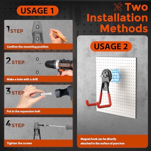 4 Pcs Large Strong Magnetic Hooks Heavy Duty Garage Big Magnet Hooks Extra - Image 6