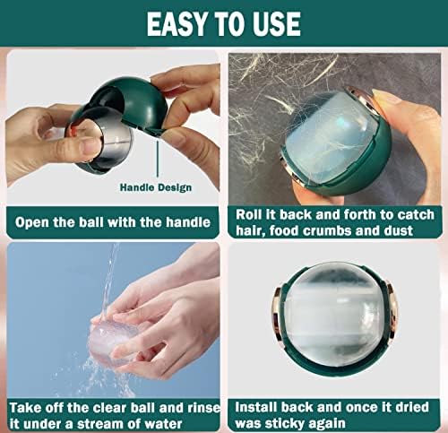 CALMTEE Reusable Gel Lint Roller Ball, Sticky Washable lint Roller Portable - Image 5