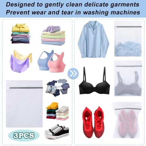 Vivifying 3Pcs Mesh Laundry Bags - Image 2