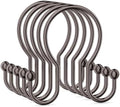 OEH Shower Curtain Hooks, Metal Shower Curtain Hangers, Double Hook Shower by OEH