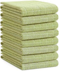 Homaxy 100% Cotton Terry Kitchen Towels, Large 8 Pack, Sage Green by Homaxy