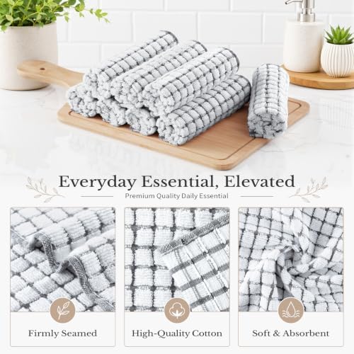 Homaxy 16 Pack Terry Kitchen Dish Cloths - Image 2