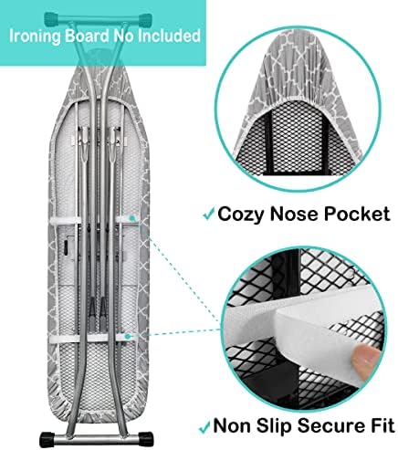 Ironing Board Cover and Pad Standard Size 15"x54", Resists Scorching and - Image 4