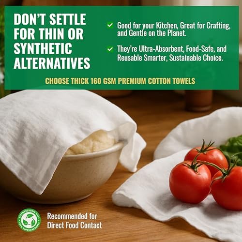 Flour Sack Towels – 24 Pack Cotton Kitchen Dish Towel, Tea Towels - Image 5