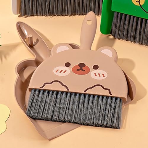Mini Dustpan and Brush Set, Cartoon Portable Cleaning Broom - Image 6