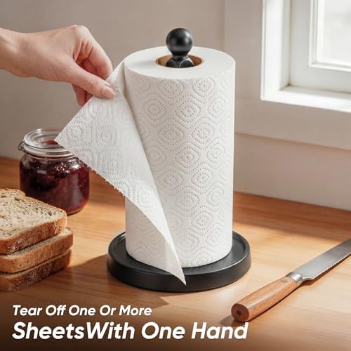 theaoo Paper Towel Holder Countertop, One-Handed Tear - Image 2