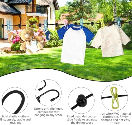 3 Pcs Retractable Portable Clothesline - Image 2