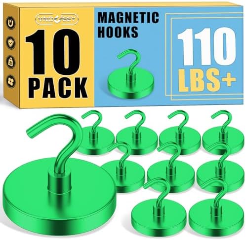 VNDUEEY Magnetic Hooks Heavy Duty, 110 Lbs Super Strong Magnets by VNDUEEY