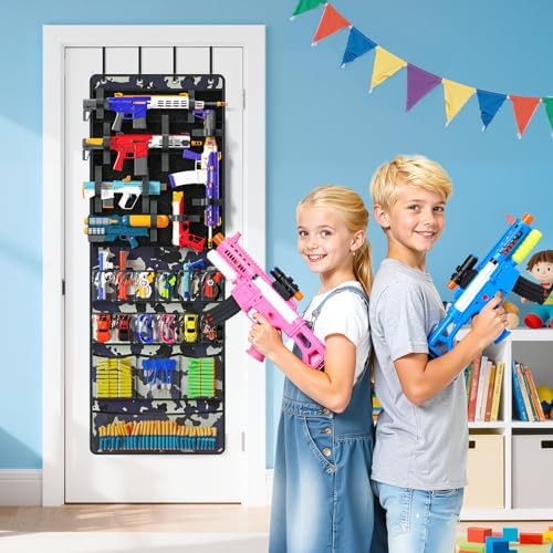 Over The Door Organizer for Toy Gun, Toy Storage Toys Organizer, Camouflage - Image 4