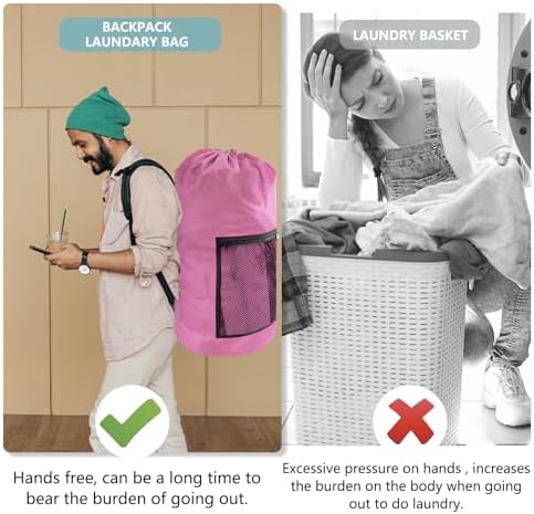 Olosar Laundry Bag Backpack, Extra Large Travel Laundry Bag - Image 6