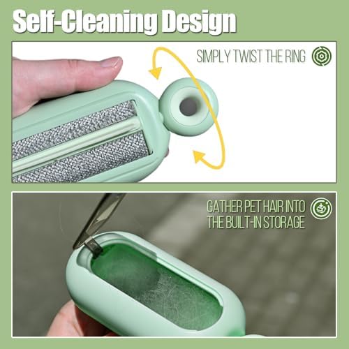 Lint Roller Resuable for Clothes, Magic Self- Cleaning Pet Hair Remover for - Image 3