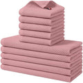 Homaxy 10 Pack 100% Cotton Kitchen Towels and Dishcloths Set, Dried Roses by Homaxy