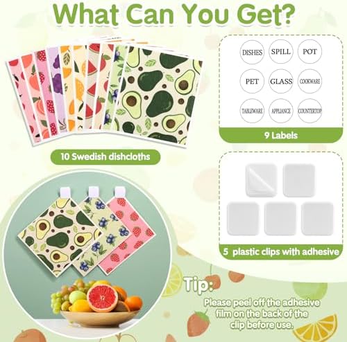 10 Pack Swedish Dishcloths for Kitchen- Reusable Paper Towels Washable Swedish - Image 3