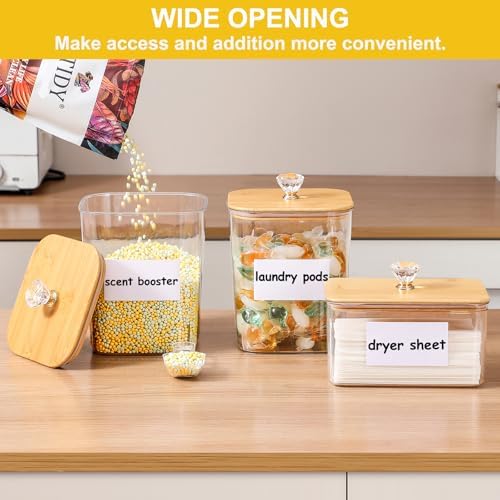 Large 4 Pack Laundry Pods Container & Laundry Powder Container, Plastic Laundry - Image 4