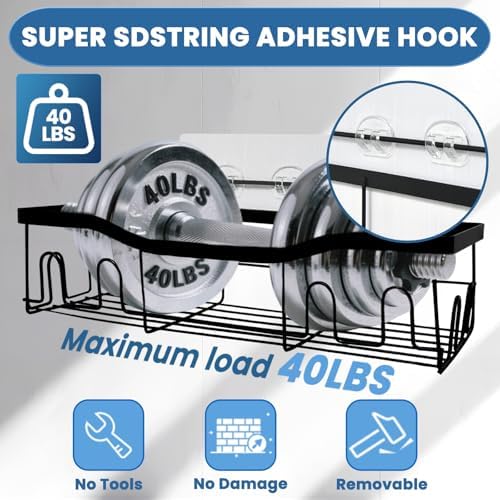 4 Pack Shower Caddy Adhesive Replacement, Shower Shelf Strong Adhesive Hooks - Image 3