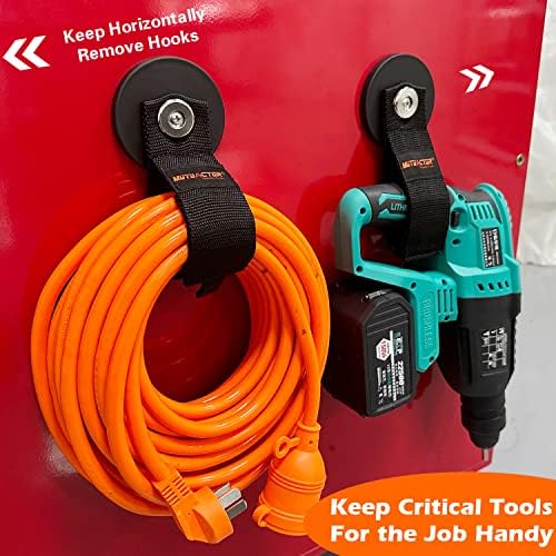 MUTUACTOR Magnetic Hooks, Anti-Slip Rubber Coated Magnets Large Capability Cable - Image 5