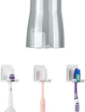 4 PCS Toothbrush Holder Wall Mounted by LUEXBOX