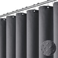 Dynamene Extra Wide Waffle Shower Curtain 256 GSM 108"x72" Charcoal Grey by Dynamene