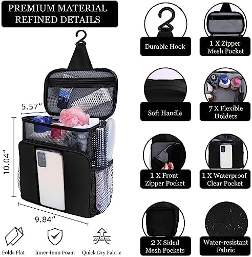 Dorm Room Essentials for College Students Girls Boys Guys, Shower Caddy - Image 2