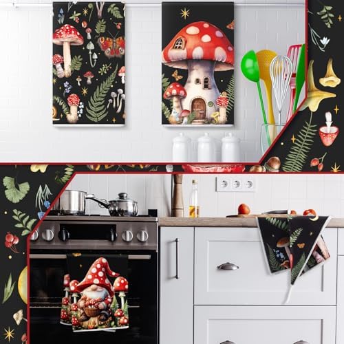 Sunnyray 6 Pcs Kitchen Towels Dish Cloths Nature Modern Absorbent Hand Tea Wash - Image 4