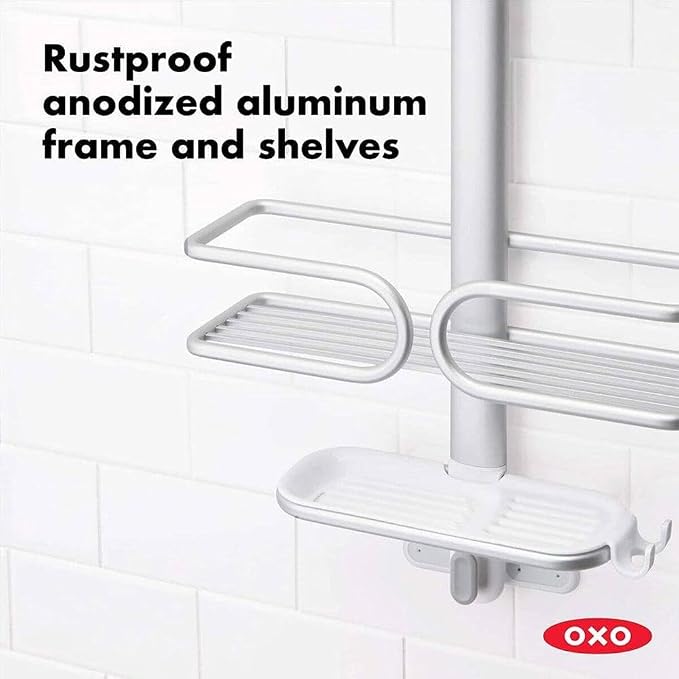 OXO Good Grips 3-Tier Aluminum Shower Caddy - Image 7