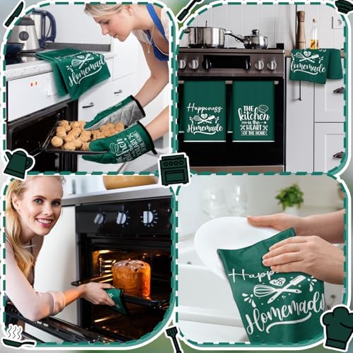 Sratte 6 Pcs Kitchen Decor Accessories Set, Dark Green - Image 5