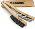 MAXMAN Wire Brush, Heavy Duty Carbon Steel and Stainless Steel Wire Brushes by MAXMAN