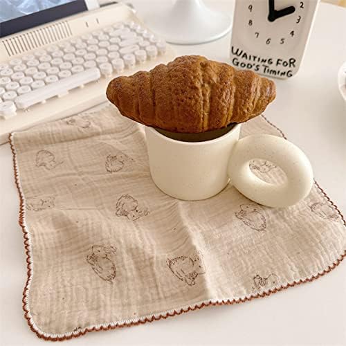 BuLuTu Cute Floral Muslin Face/Hand Towels Multi-Purpose Cleaning Clothes - Image 4