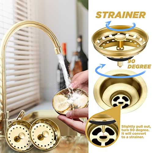 Retisee 2 Pcs Kitchen Sink Stopper Strainer Stainless Steel Drain Strainers - Image 4