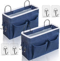 Kanrichu 2pcs Middle Wall Hanging Organizer Bag, Linen Fabric Door Hanging by KANRICHU