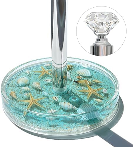FONMY Paper Towel Holder Countertop Acrylic w/Nature Seashell Handmade - Image 5