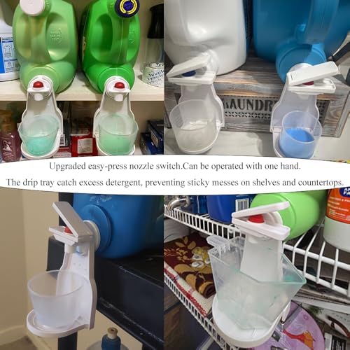 Haruyuki Laundry Liquid Soap Detergent Dispenser Cup Holder White 1 Pieces ABS - Image 7