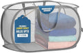 Handy Laundry Collapsible Laundry Basket, 2-Compartment Mesh Pop Up Hamper by Handy+Laundry