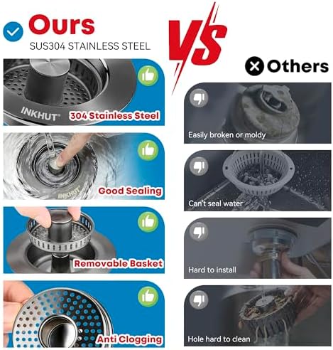 Upgraded 3 in 1 Kitchen Sink Drain Strainer - Image 3