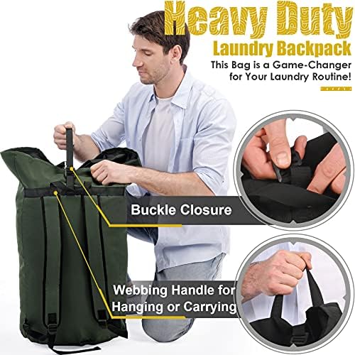 Backpack Laundry Bag, 115L Heavy Duty Extra Large College Laundry Backpack - Image 5