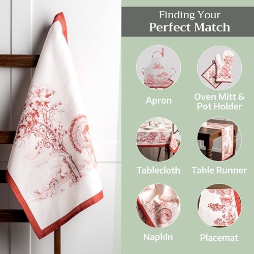 Maison d' Hermine Kitchen Towels Set of 3 Reusable 100% Cotton 27.50" x 20" - Image 5