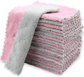 24PCS Kitchen Dishcloth, Microfiber Washcloth, Soft Cleaning Cloths, Coral by Neoweming-Lessismore